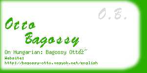 otto bagossy business card